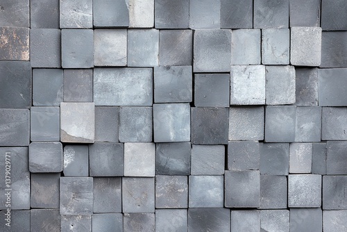 Cinderblock wall texture close-up urban setting background image raw gray blocks