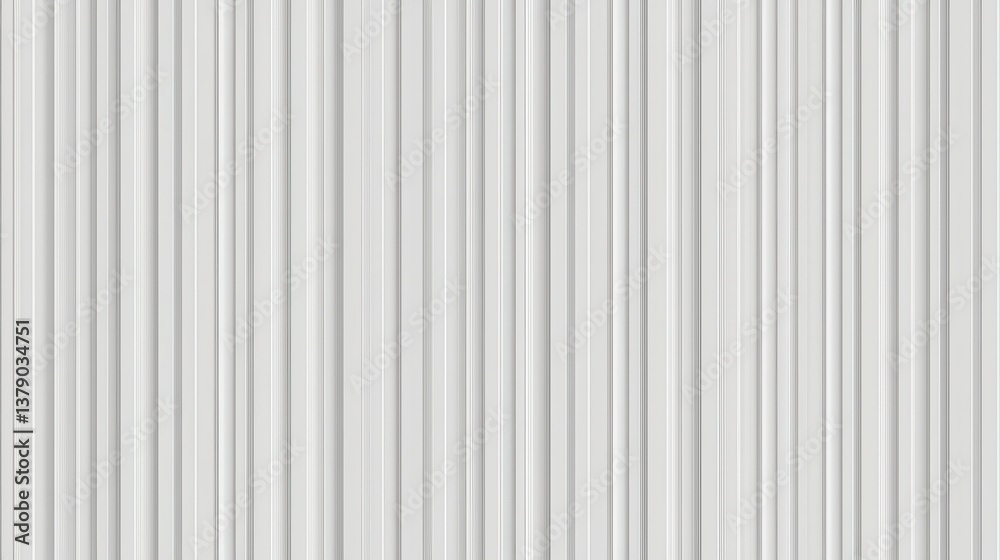 White corrugated metal texture creating a seamless pattern of vertical lines, ideal for backgrounds and design projects related to construction, industry, or modern aesthetics White corrugated metal texture creating a seamless pattern of vertical lines, ideal for backgrounds and design projects related to construction, industry, or modern aesthetics