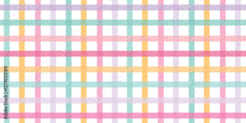 Checkered seamless pattern with colorful stripes, checkered stripes wallpaper, textile print, scrapbooking, wrapping paper, apparel, etc. EPS 10