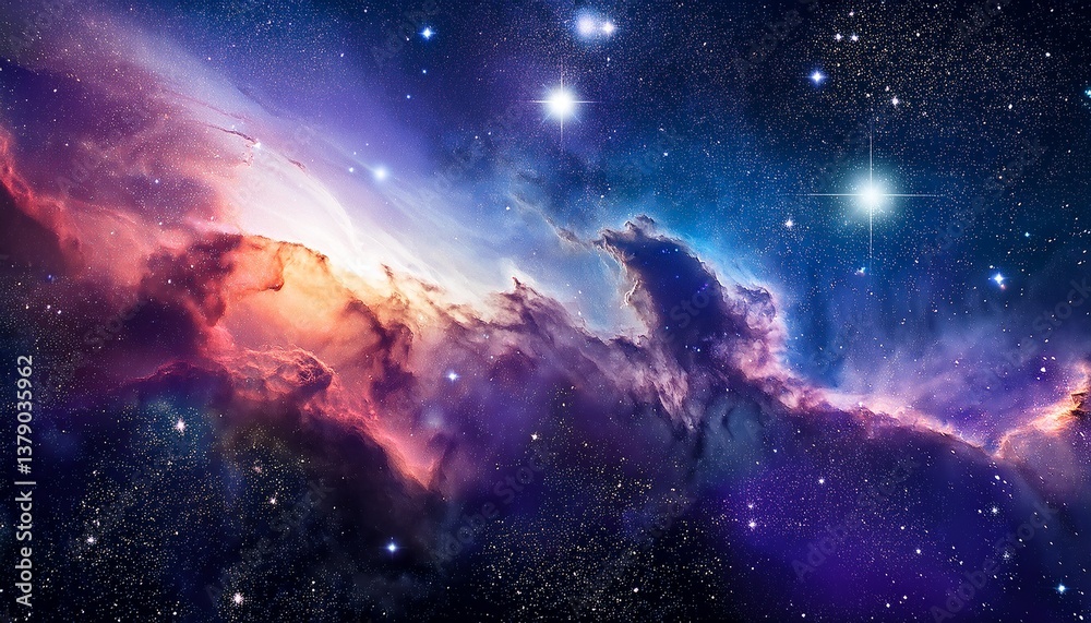 beautiful space background with stars and nebulae generative ai beautiful space background with stars and nebulae generative ai