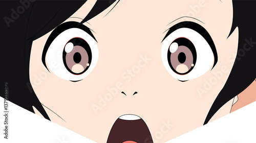 Surprised anime character with big eyes and open mouth