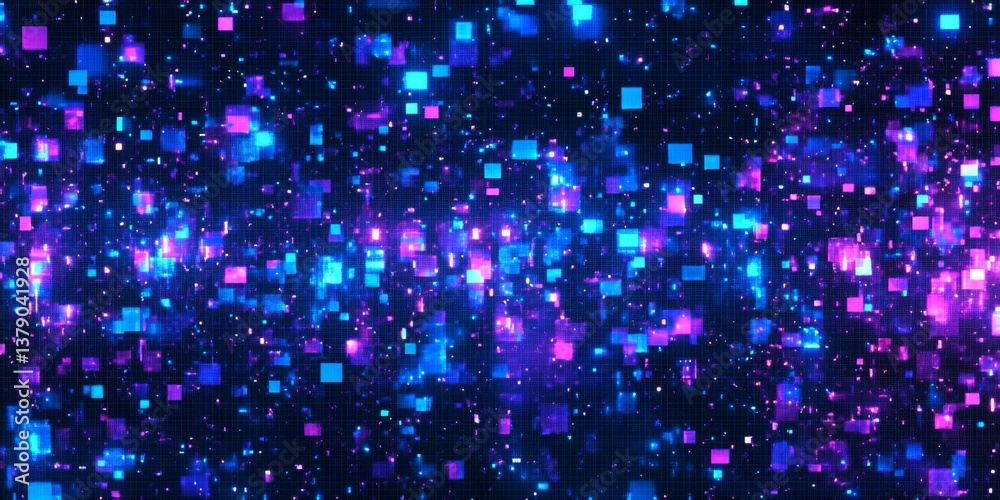 Hypnotic Digital Squares Pattern