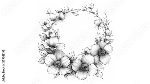 Gallery-Magic Flowers: Relaxing Coloring Pages for Adults and Teens" in Vintage Style