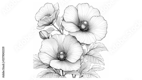 Gallery-Magic Flowers: Relaxing Coloring Pages for Adults and Teens" in Vintage Style