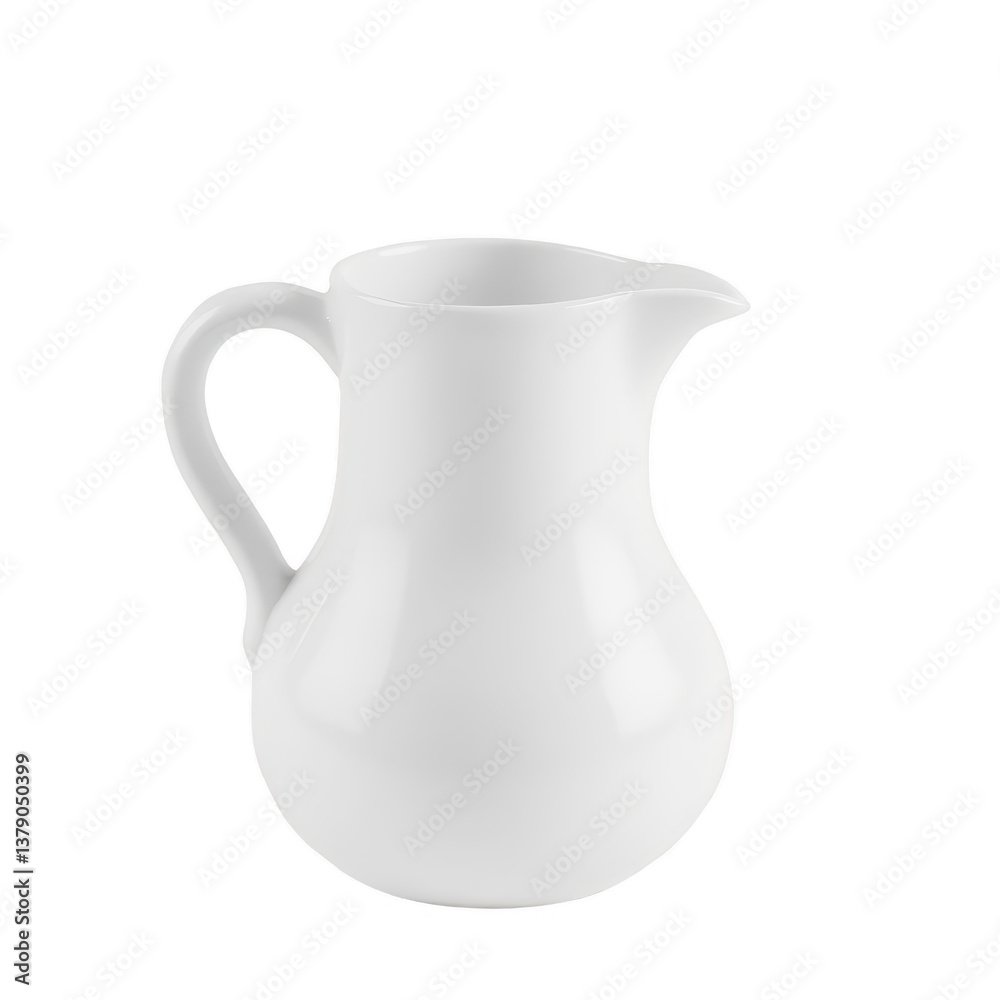 White Ceramic Creamer Pitcher White Ceramic Creamer Pitcher