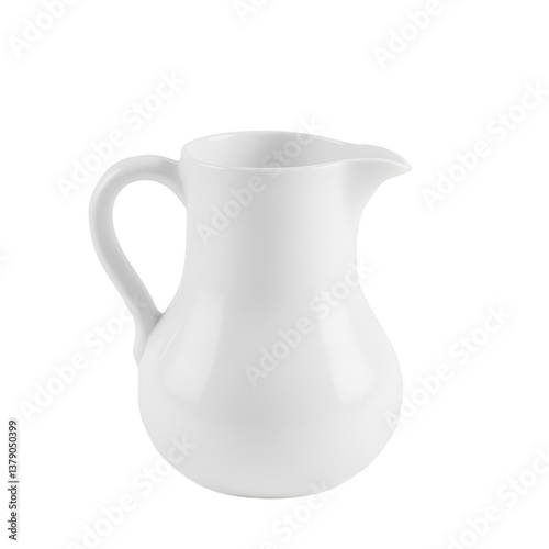 White Ceramic Creamer Pitcher