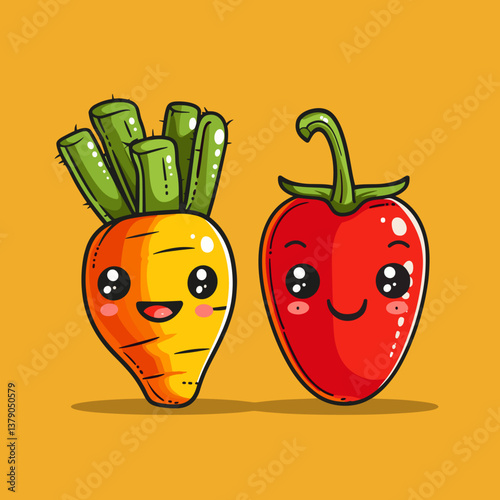 funny cartoon vegetables