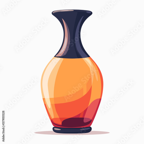 red vase isolated on white