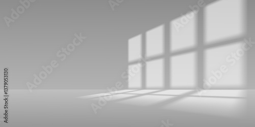 Realistic vector mesh overlay and transparent shadows. Shadows falling from the darkened floor.Vector.EPS 10.