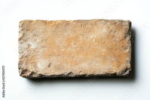 Ancient Roman rectangular stone tablet brick tones architectural. 
