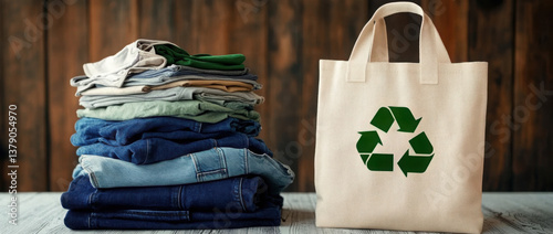Second hand wardrobe inspiration. Circular fashion, eco-friendly sustainable shopping, thrifting shop idea. Woman's outfit. 
