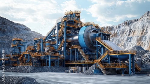 Rare Earth Mining Specialized Mining Equipment Used to Extract Rare Earth Elements from the Earth, Focused on Efficient Extraction and Processing of Rare Minerals for Technology