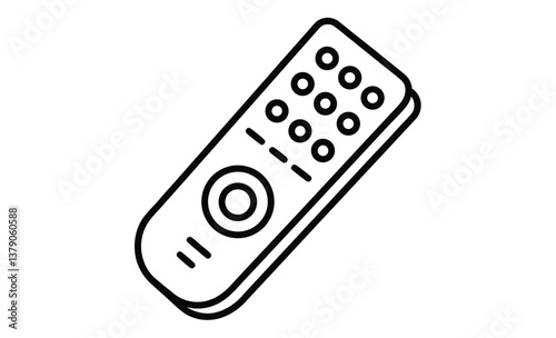 Remote control icon silhouette