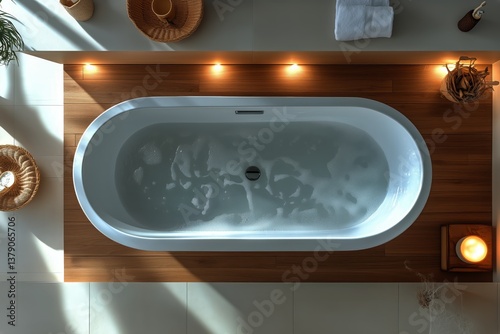 Modern Oval Bathtub Design Emphasizes Elegance and Luxury for Contemporary Ba...
