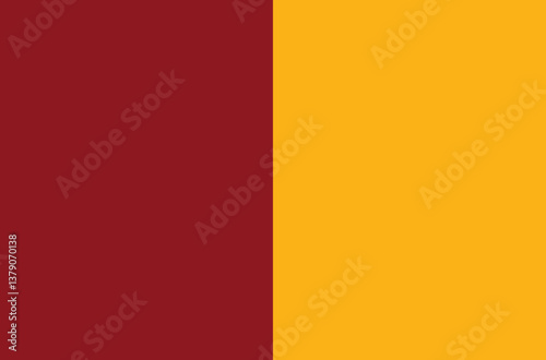 City of Rome flag. National pride flag of Rome, Italy, Vector illustration.