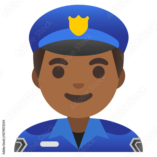 Police Officer: Dark Skin Tone
