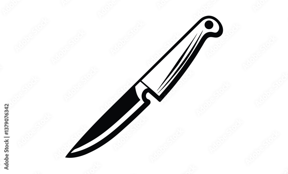 Illustration of a knife silhouette Illustration of a knife silhouette