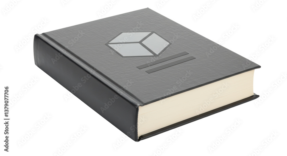 Isolated Closed Book with Geometric Pattern on Cover for Reading Isolated Closed Book with Geometric Pattern on Cover for Reading