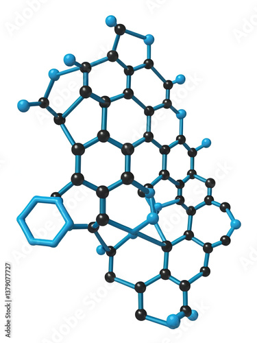 Bromocyclohexane molecular structure isolated on white