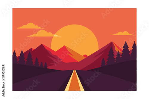 landscape with mountains