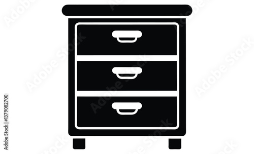 filing cabinet furniture silhouette