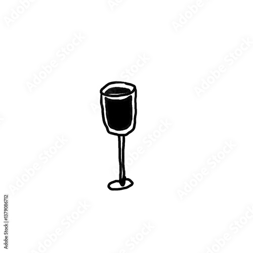 glass of drink scribble art hand drawn 