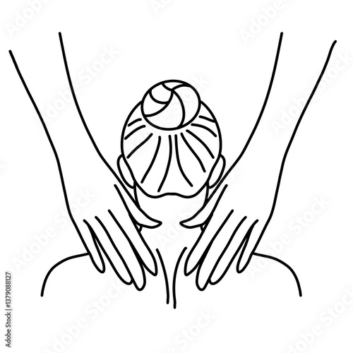 Holistic Line Icons massage therapy medicine spa service wellness center 