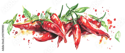 Stir-fried red paprika and pork tripe for a Chinese dish image