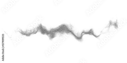 Abstract undulate gradient combined with gritty pattern. Grainy overlay on monochrome background. Vector noise stipple, sand halftone texture, and digital grain glitch art.