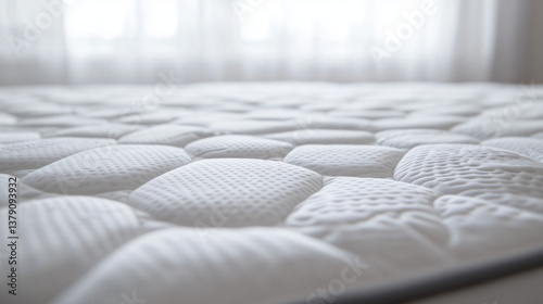 White mattress close-up