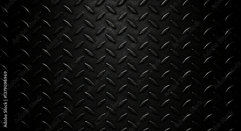 Black metallic texture features a seamless carbon fiber pattern on a dark industrial steel plate Black metallic texture features a seamless carbon fiber pattern on a dark industrial steel plate