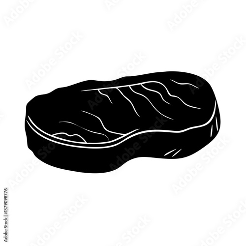 steak silhouette on transparent background 
