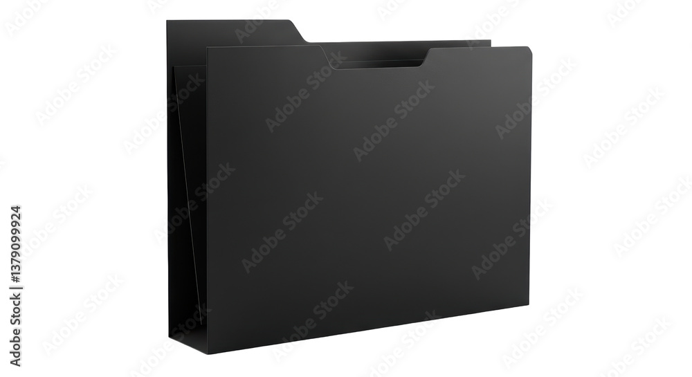 Isolated Black Hanging File Folder for Organization and Storage Isolated Black Hanging File Folder for Organization and Storage