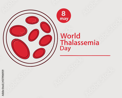 World Thalassemia Day on 8th May: highlighting blood cells for awareness.