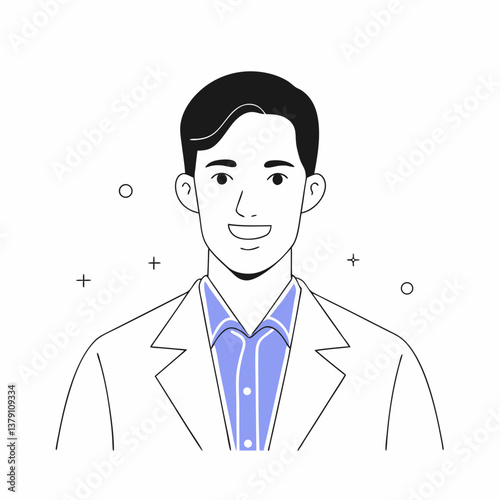 a happy dentist illustration