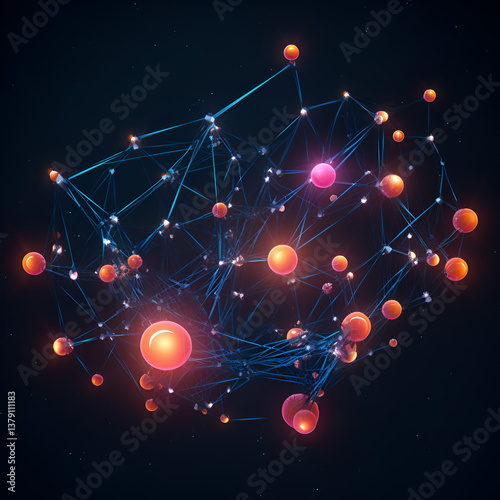 abstract background with glowing lights