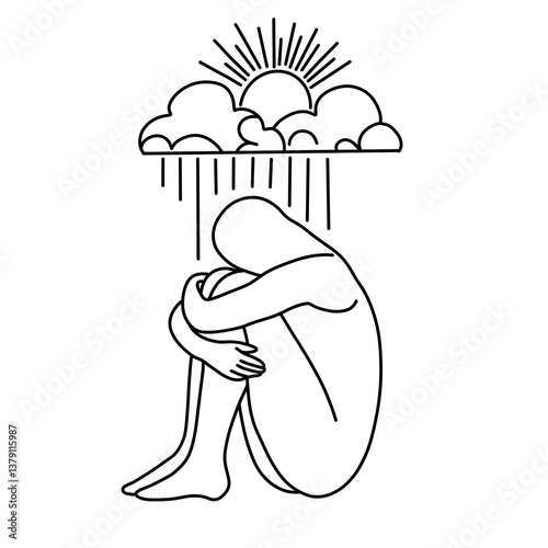 Mental Health line art png emotional healing 