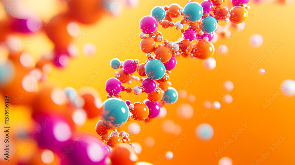 Vibrant Colorful Spheres Dancing in a Helix of Joyful Energy Vibrant Colorful Spheres Dancing in a Helix of Joyful Energy