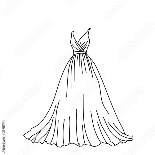 Wedding Line Art Pack wedding bride dress png