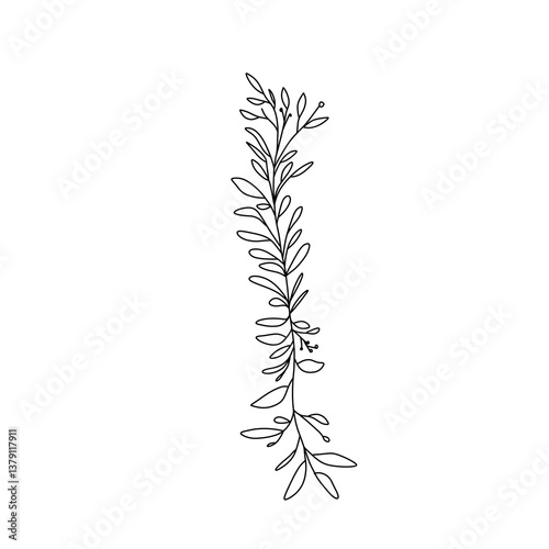Wedding Line Art Pack leaves 