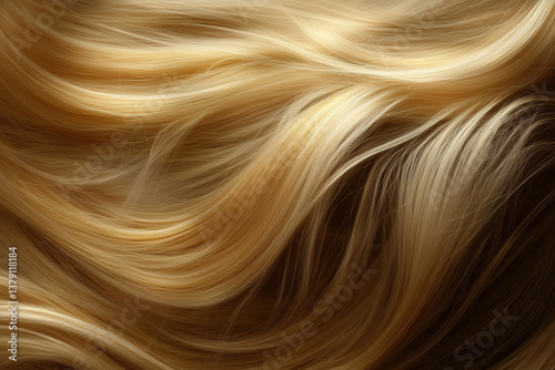Background of soft blonde hair with silky texture and highlights.