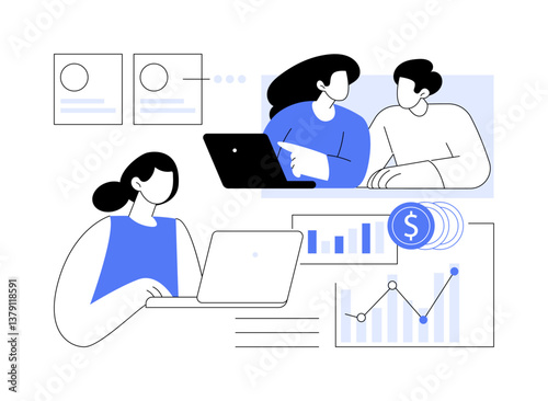 Market research isolated cartoon vector illustrations.