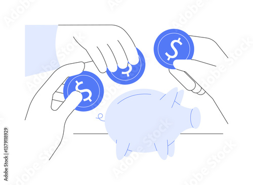 Crowdfunding isolated cartoon vector illustrations.