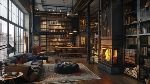 old books in library