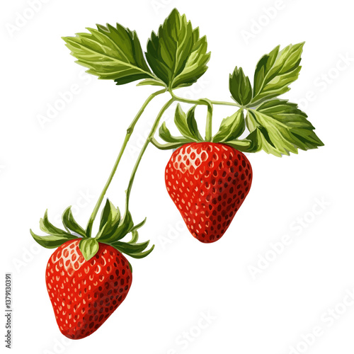 strawberry isolated on white background