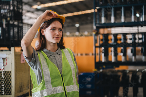 Female Engineer in Factory,...