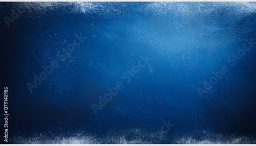 elegant sapphire blue background with white hazy top border and dark black grunge texture bottom border luxury blue design