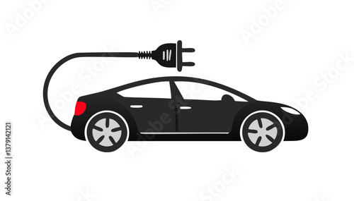 electric car vector illustration