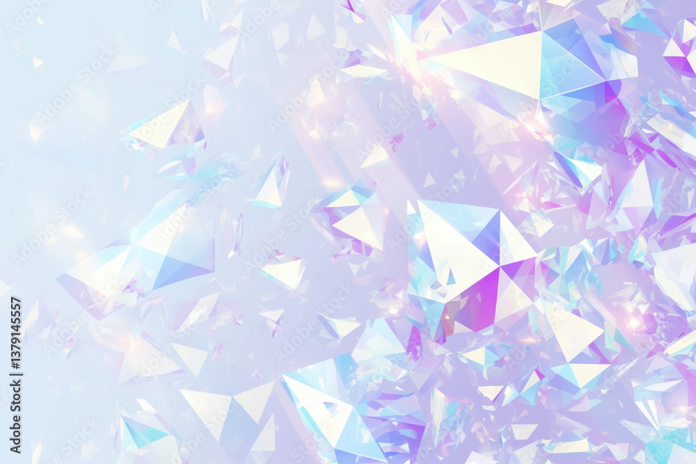 Fototapeta premium Abstract background with crystals and light effects