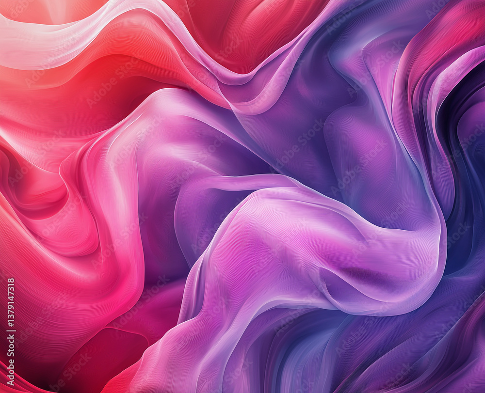 Fototapeta premium Abstract Background with Soft Lines in Purple, Pink, and Red Tones